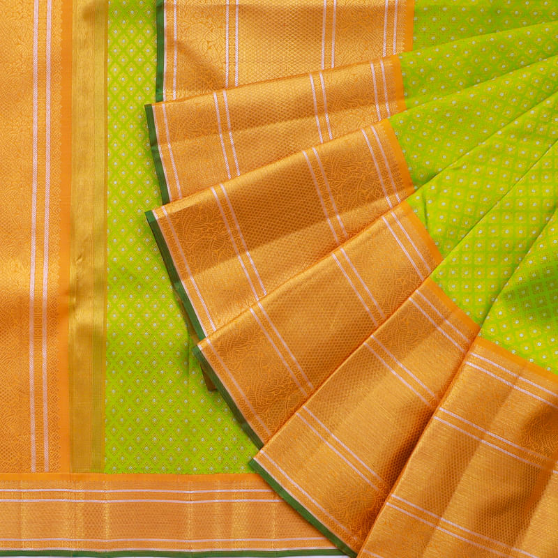 Kanchipuram Silk Brocade Green Saree