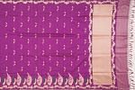 Banarasi Silk Kadwa Butta Purple Saree