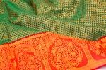 Kanchipuram Silk Brocade Green Saree