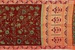 Paithani Silk Hand Painted Maroon Saree With Attached kalamkari on Paithani border