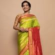 Sambalpuri Silk Ikat Green Saree