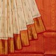 Kanchipuram Silk Tissue Butta Cream Saree