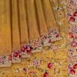 Parsi Gara x Kanchipuram Silk Tissue Plain Gold Saree