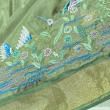 Chanderi Silk Butta Mehendi Green Saree