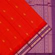 Kuppadam Cotton Silk Checks And Butta Red Saree