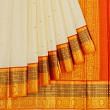 Kanchipuram Silk Butta Off White Saree