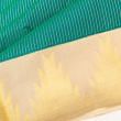 Kanchipuram Silk Vertical Lines Teal Green Saree