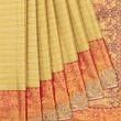 Kanchipuram Silk Tissue Brocade Gold Saree With Zardosi Work