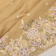 Tussar Embroidery Butta Cream Saree