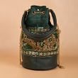 Zardosi Embroidery Green Potli Bag By Kankatala