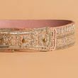 Zardosi Embroidery Pink High Waist Belt By Kankatala