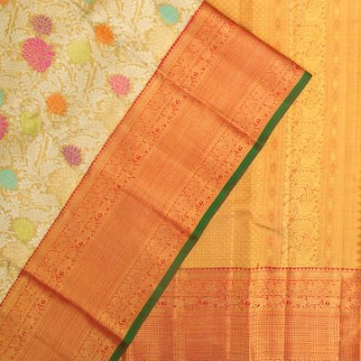 Kanchipuram Silk Brocade Gold Saree