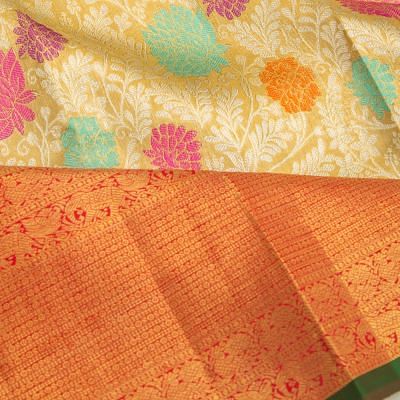 Kanchipuram Silk Brocade Gold Saree