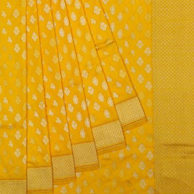 Banarasi Silk Kadwa Butta Yellow Saree