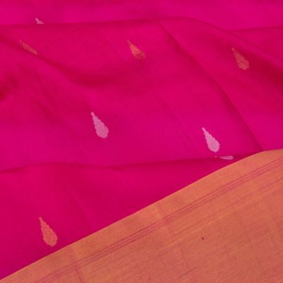 Uppada Silk Butta Magenta Pink Saree