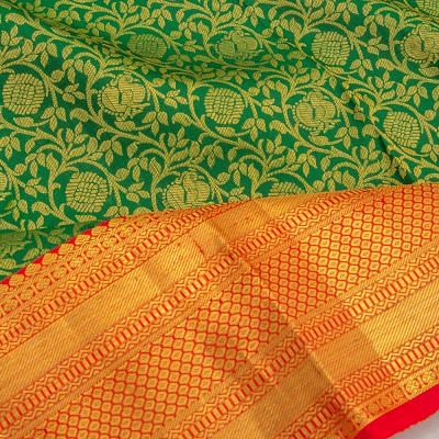 Kanchipuram Silk Brocade Green Saree