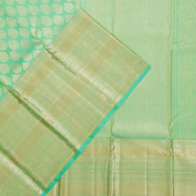 Kanchipuram Silk Brocade Sea Green Saree