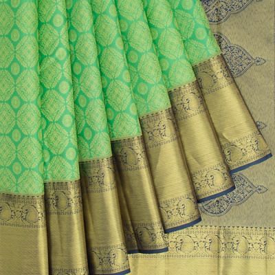 Taranga Kanchi Silk Brocade Green Saree