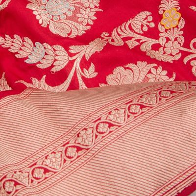 Banarasi Silk Kadwa Jaal Red Saree