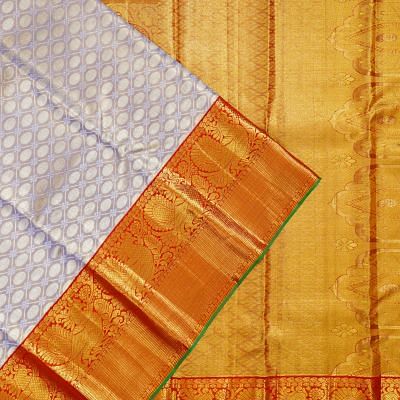 Kanchipuram Silk Tissue Brocade Blue Saree