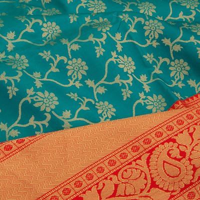 Coimbatore Soft Silk Jaal Sky Blue Saree