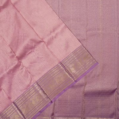 Kanchipuram Silk Brocade Baby Pink Saree