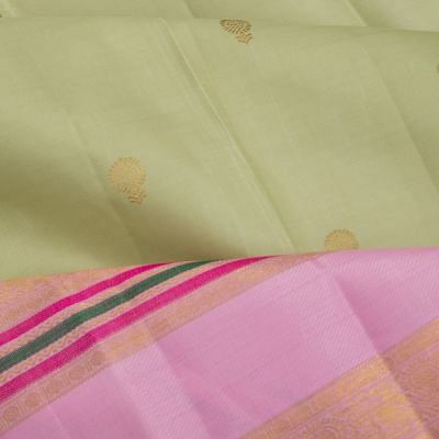 Kanchipuram Silk Butta Pista Green Saree