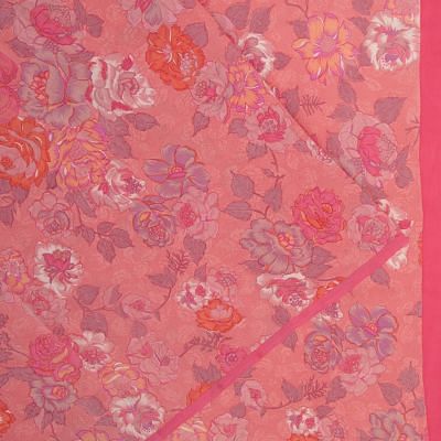 Crepe Floral Printed Baby Pink Saree