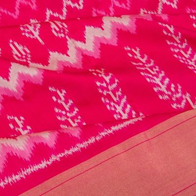 Pochampally Silk Ikat Pink Saree