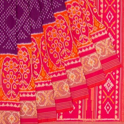 Pochampally Silk Ikat Purple Saree