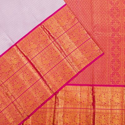 Kanchipuram Silk Brocade Lavender Saree