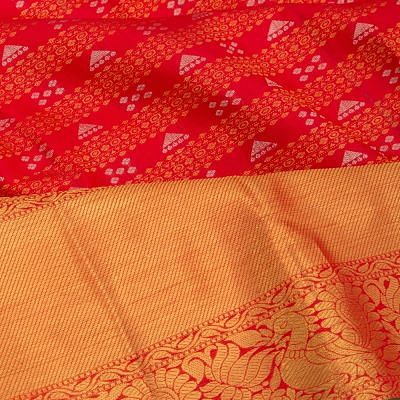 Kanchipuram Silk Brocade Red Saree