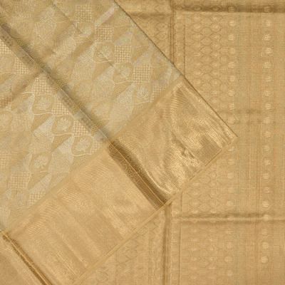 Kanchipuram Silk Tissue Brocade Gold Saree