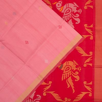 Uppada Silk Butta Baby Pink Saree