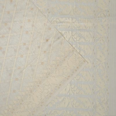 Banarasi Cotton Jamdani Swethambari White Saree