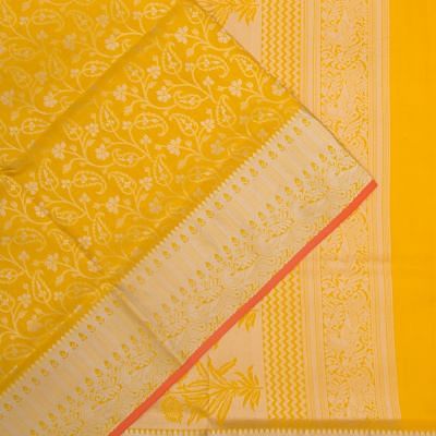 Taranga Kanchi Silk Jaal Yellow Saree