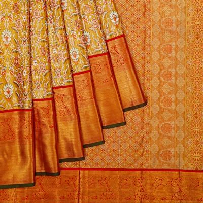 Kanchipuram Silk TIssue Brocade Gold Saree