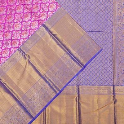 Kanchipuram Silk Brocade Pink Saree