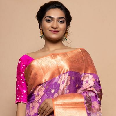 Violet Silk Saree With Blouse 270273