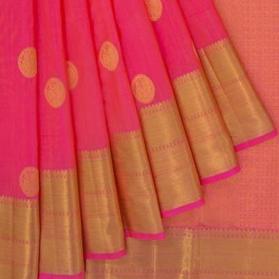 Kanchipuram Silk Butta Pink Saree