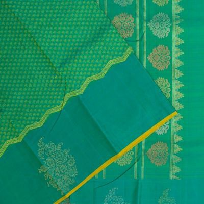 Soft Silk Brocade Green Saree