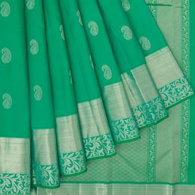 Taranga Kanchi Silk Butta Green Saree