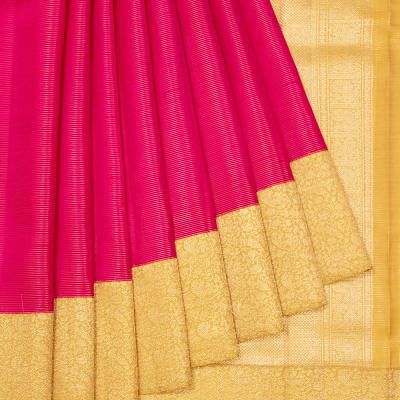 Sandal with pink korvai - unusual korvai kanjipuram – chithraloomsbyCK