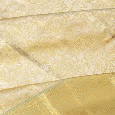 Kanchipuram Silk Tissue Brocade Gold Saree