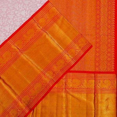 Kanchipuram Silk Brocade Lavender Saree