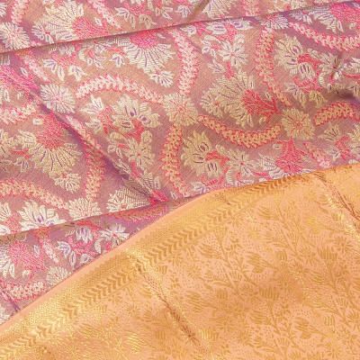 Kanchipuram Silk Tissue Brocade Purple Saree