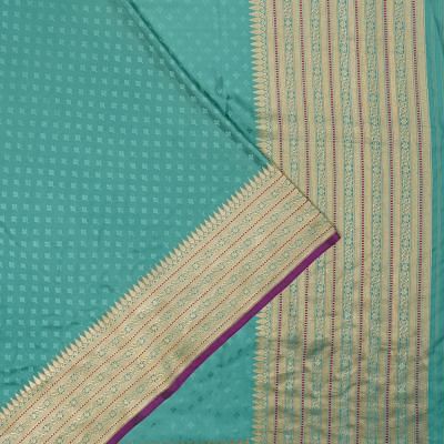 Banarasi Silk Jacquard Butta Sea Green Saree