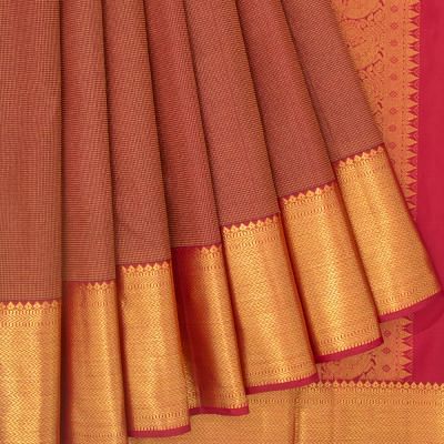 Kanchipuram Silk Brocade Maroon Saree