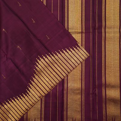 Kanchipuram Silk Butta Purple Saree