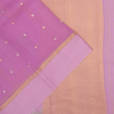 Organza Half-n-Half Jaal And Butta Lavender Saree